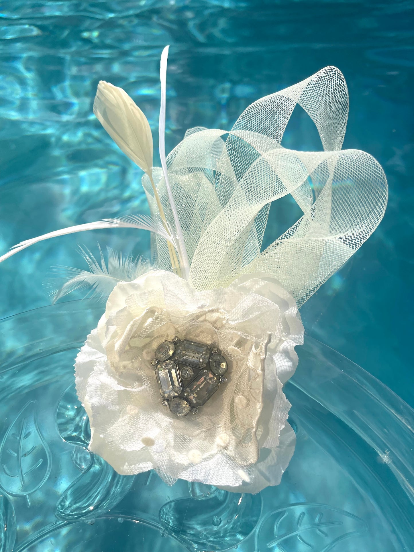 Bridal piece floral w flair