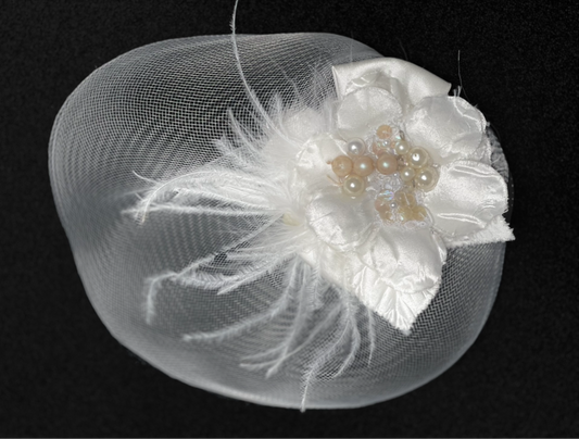 Precious feather bridal fascinator