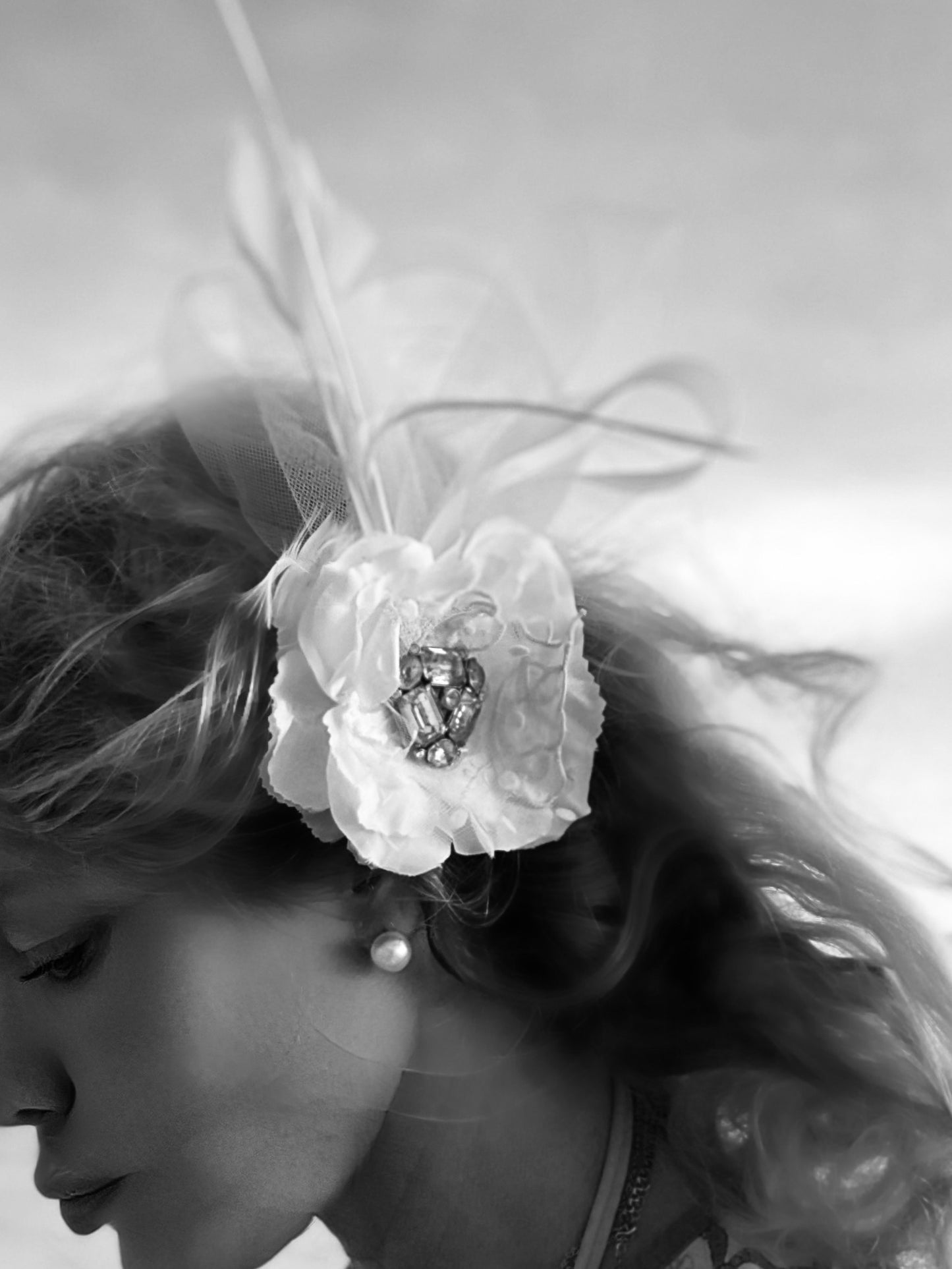 Bridal piece floral w flair